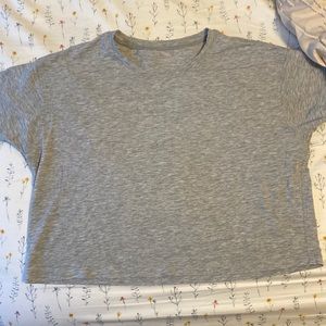 Grey Lululemon Cropped Shirt